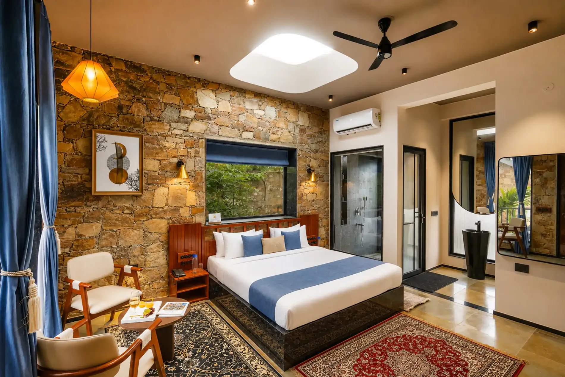 Hathnoda Bagh Cascade | Cottage within a Mini Resort with Open Shower, Shared Pool