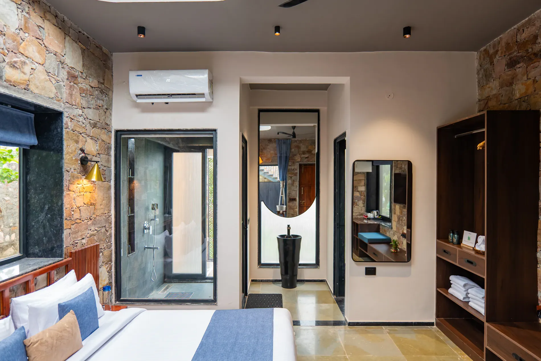 Hathnoda Bagh Cascade | Cottage within a Mini Resort with Open Shower, Shared Pool